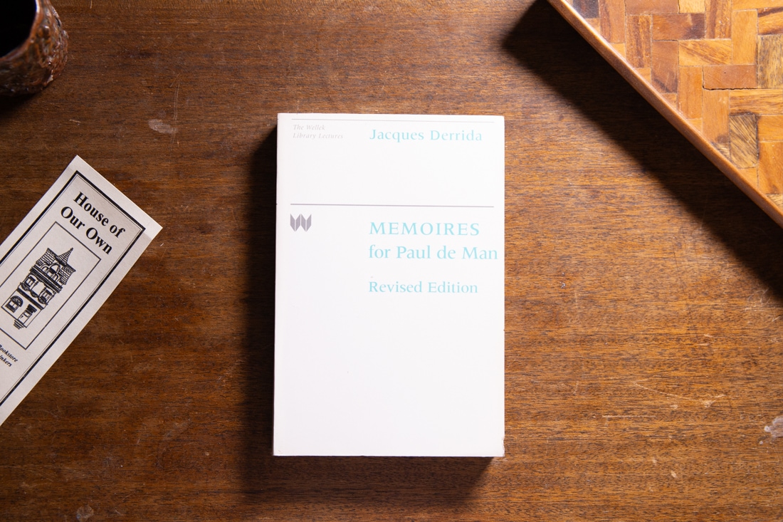 Mémoires for Paul de Man by Jacques Derrida
